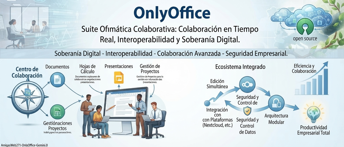 OnlyOffice es una suite ofimática colaborativa desarrollada por Ascensio System S I A , Utilidad Aprendizaje Educación Desarrollo Trabajos Experiencias Diseño Web Negocio Empresa Colaborativa Instructiva